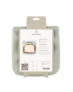 Foto 4 | Bolsa De Almacenamiento Reutilizable De Silicona W&p Porter Sandwich 1l Sage - Venta Internacional.