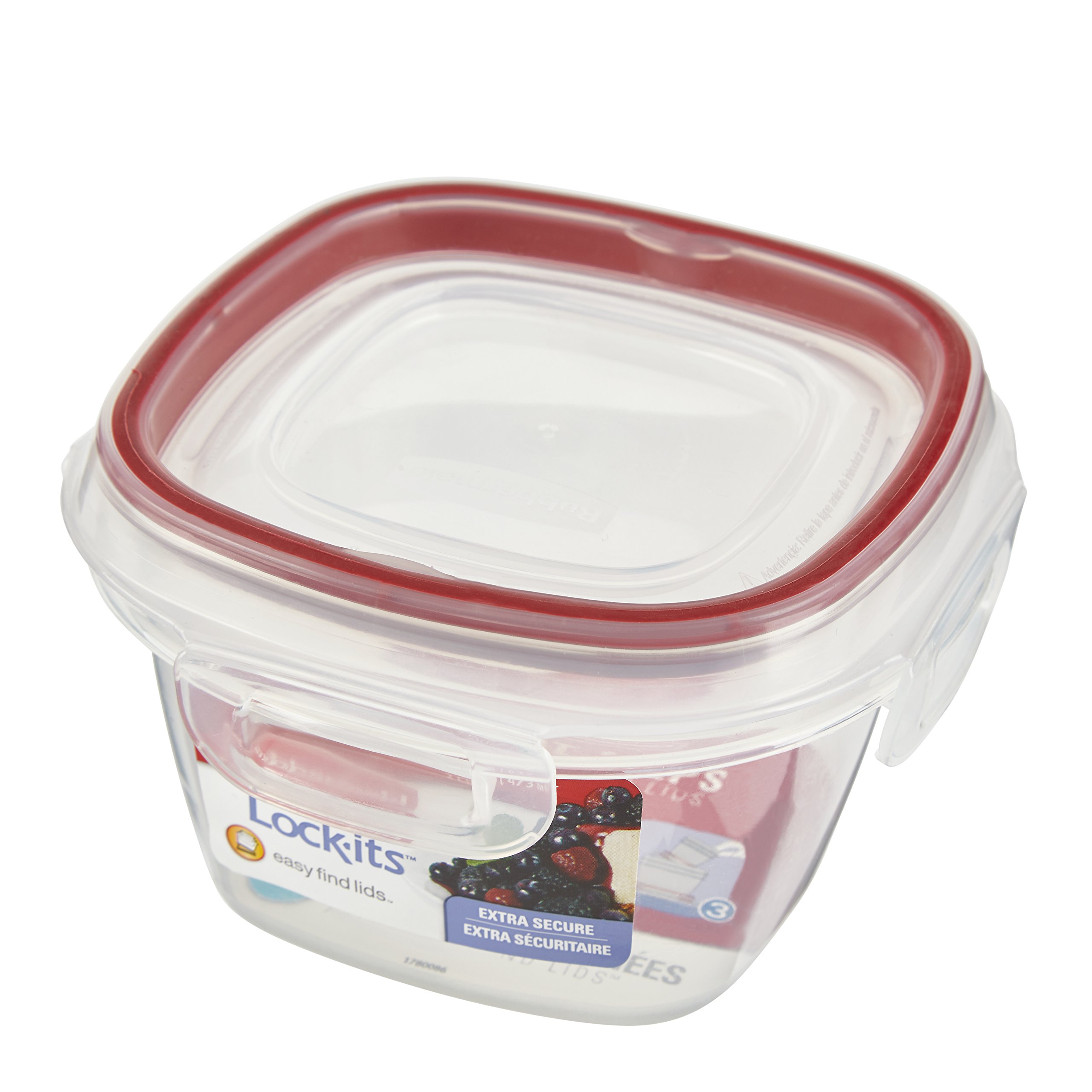 Foto 7 pulgar | Recipiente Rubbermaid Lock-its Para Almacenamiento De Alimentos, 2 Tazas, Color Rojo - Venta Internacional.