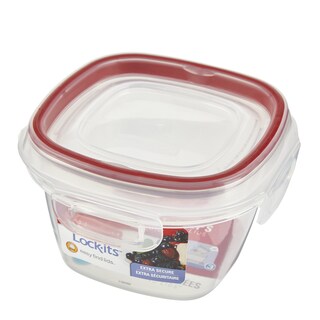 Foto 6 | Recipiente Rubbermaid Lock-its Para Almacenamiento De Alimentos, 2 Tazas, Color Rojo - Venta Internacional.