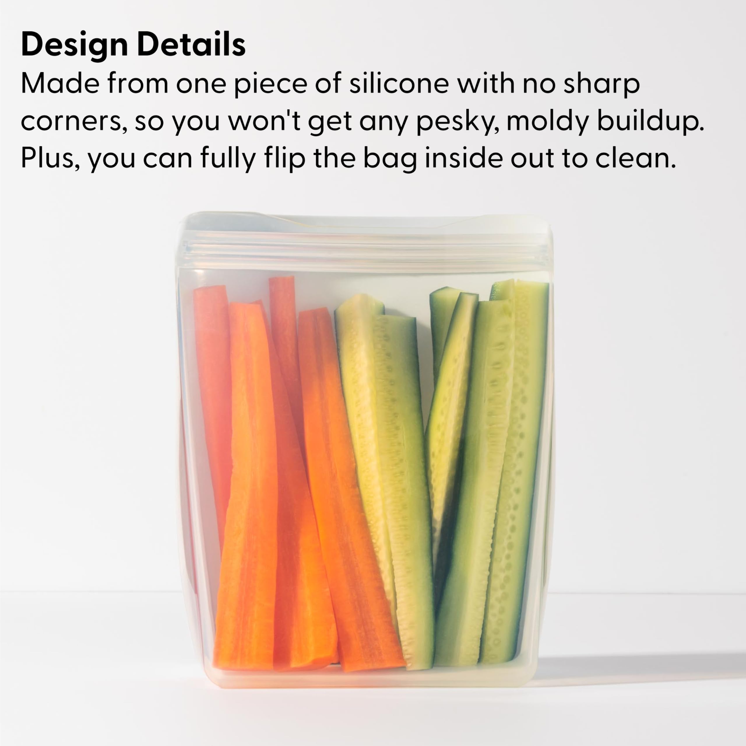 Foto 5 pulgar | Bolsa De Almacenamiento Reutilizable W&p Porter Silicone Sandwich 1.5l Blush - Venta Internacional.
