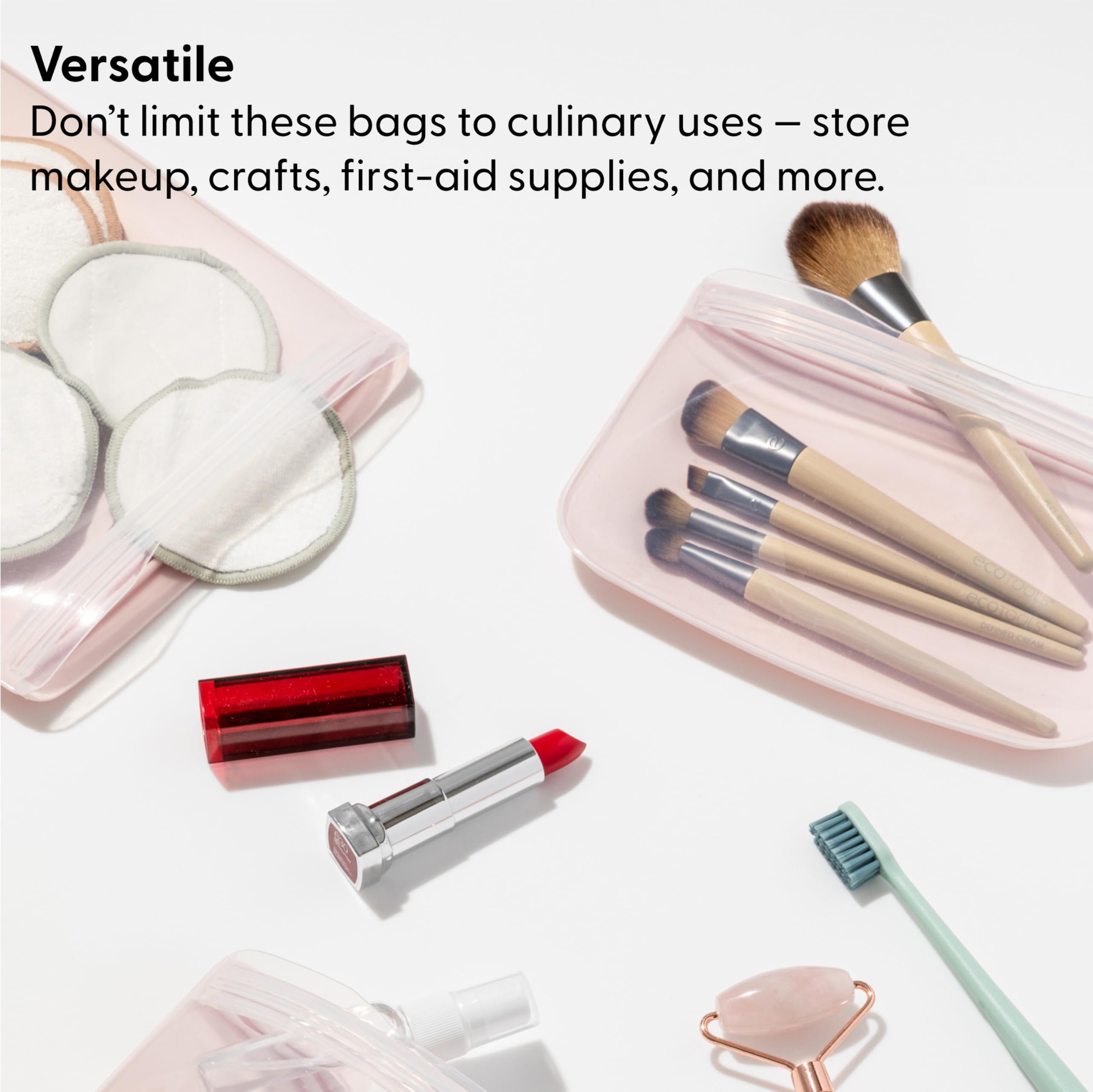 Foto 6 pulgar | Bolsa De Almacenamiento Reutilizable W&p Porter Silicone Sandwich 1.5l Blush - Venta Internacional.