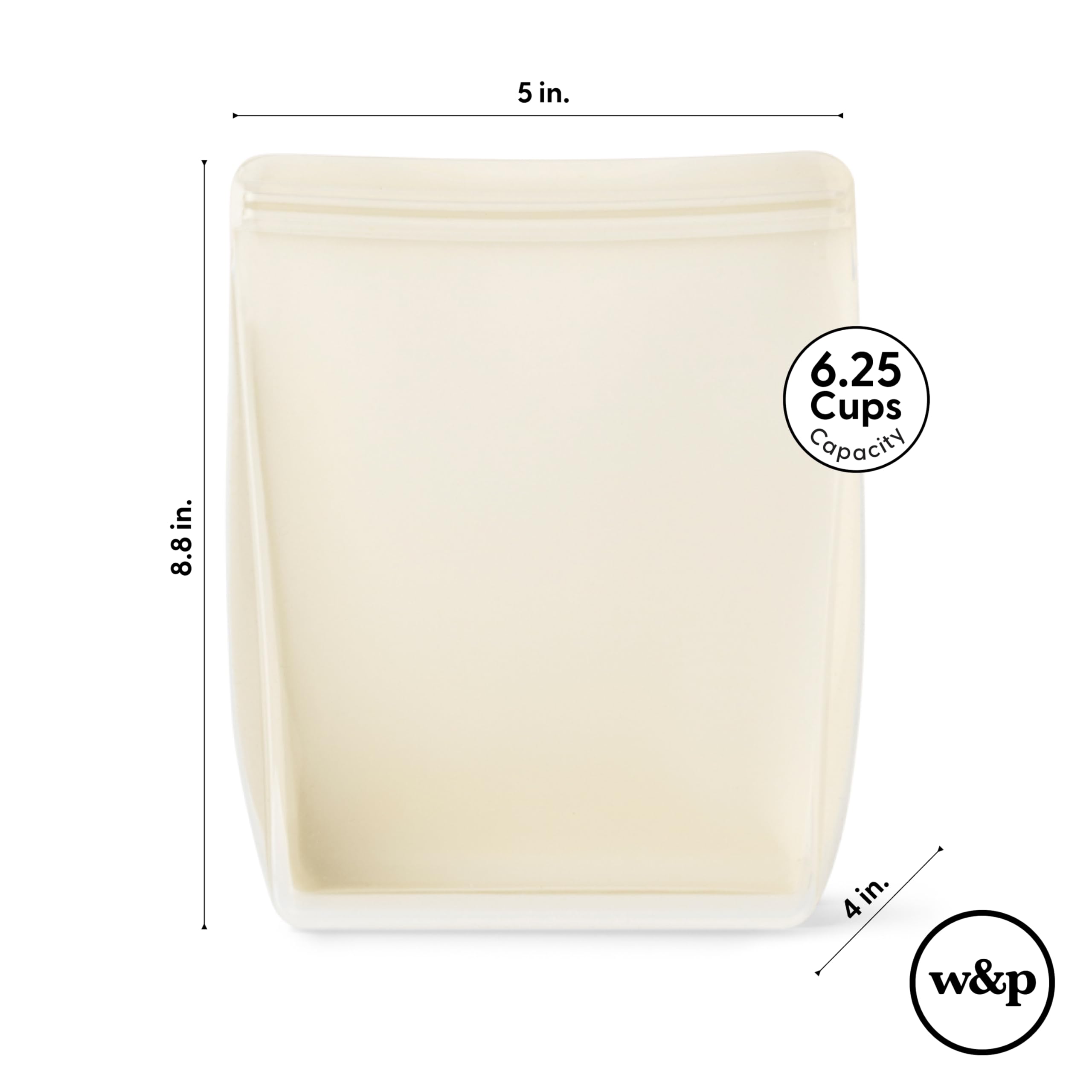Foto 7 pulgar | Bolsa De Almacenamiento Reutilizable W&p Porter Silicone Sandwich 1.5l Blush - Venta Internacional.