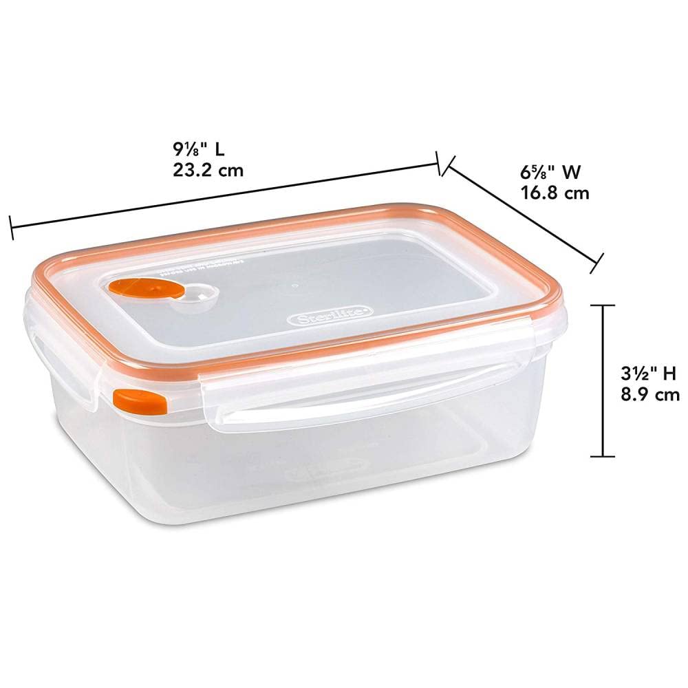 Foto 6 | Contenedor Sterilite Ultra-seal Rectangular De 1,9 L Y 8,3 Tazas - Venta Internacional.