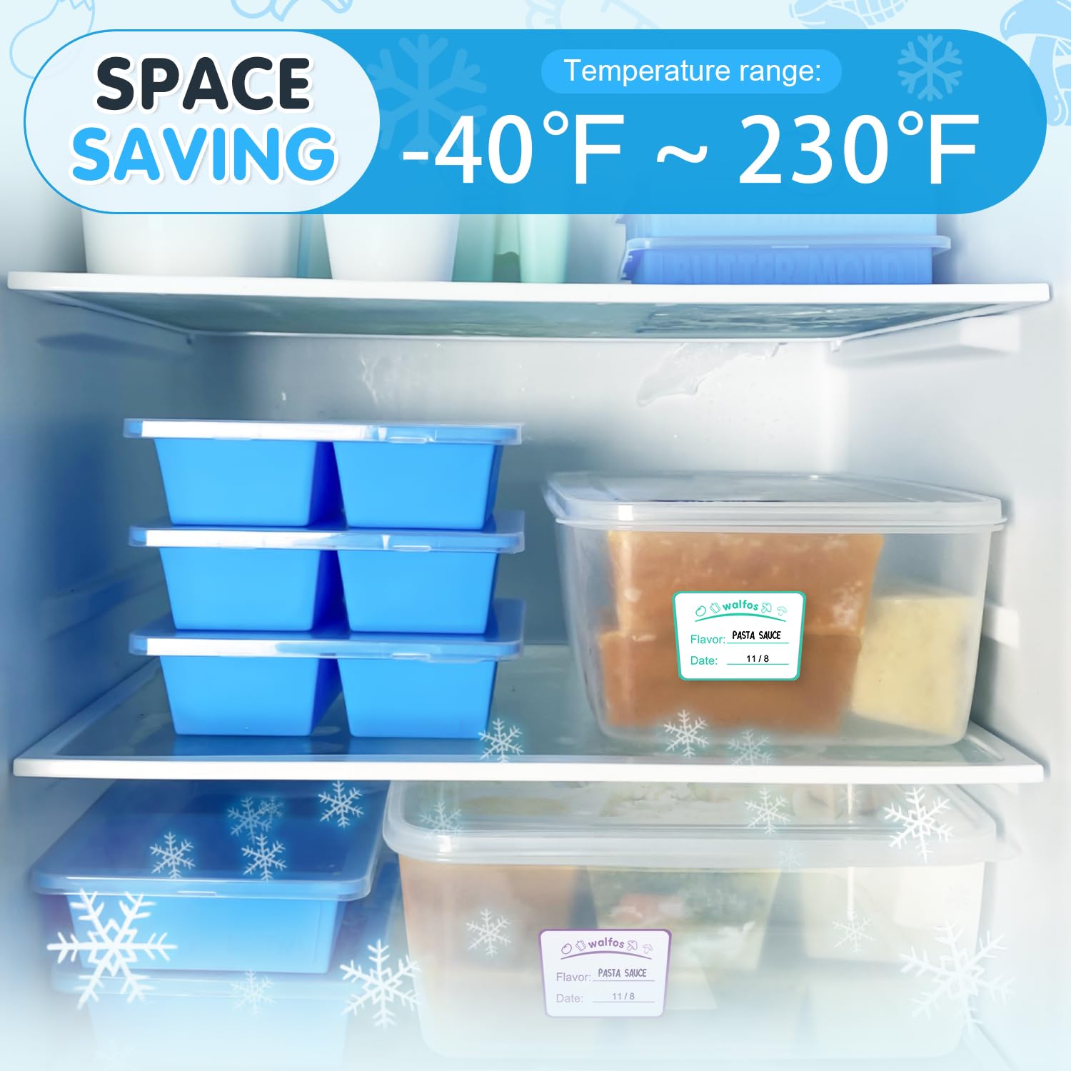 Foto 6 pulgar | Contenedor de Silicona Walfos para Congelador 250 Ml 3 Unidades - Venta Internacional