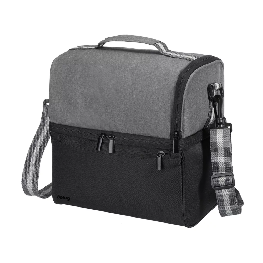 Foto 2 pulgar | Lonchera Térmica Para Hombre Y Mujer, 12l Negro Con Gris Belug
