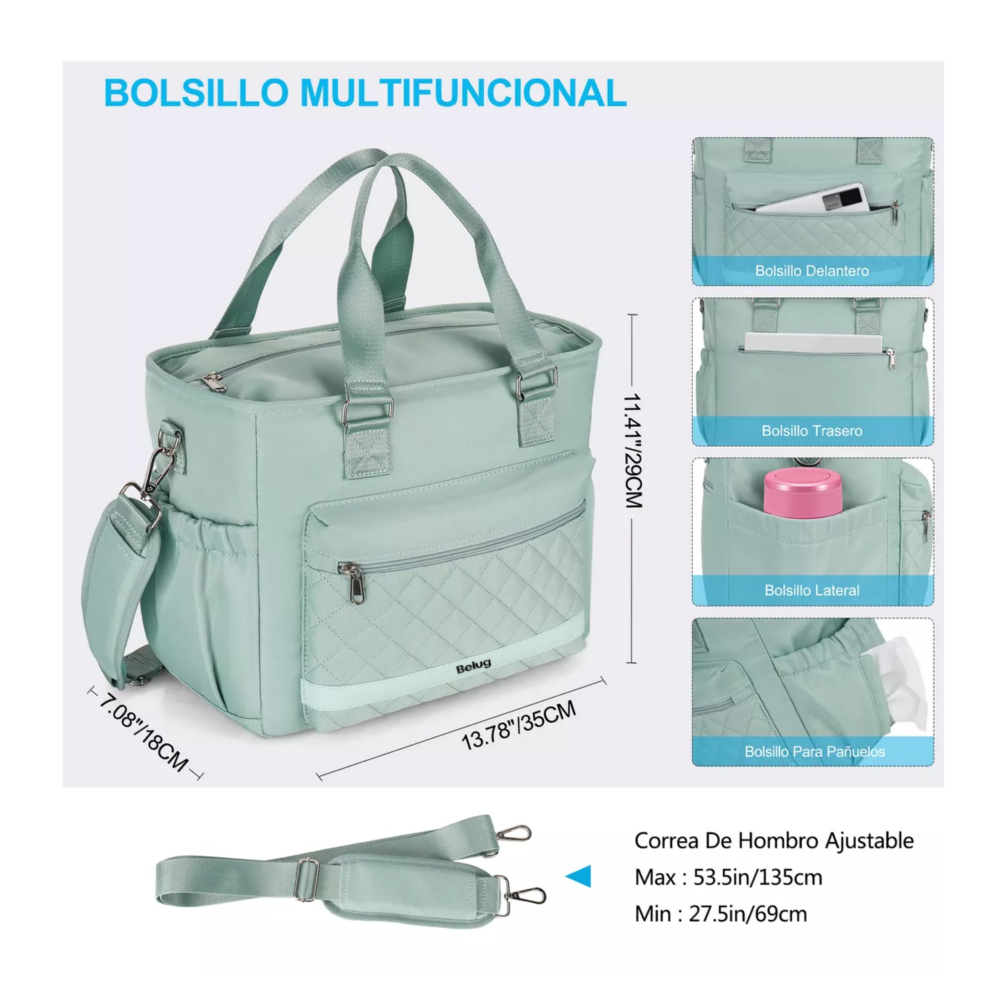 Foto 3 pulgar | Lonchera Bolsa Térmica Gran Capacidad Portátil Fiambrera 16l, Verde Belug