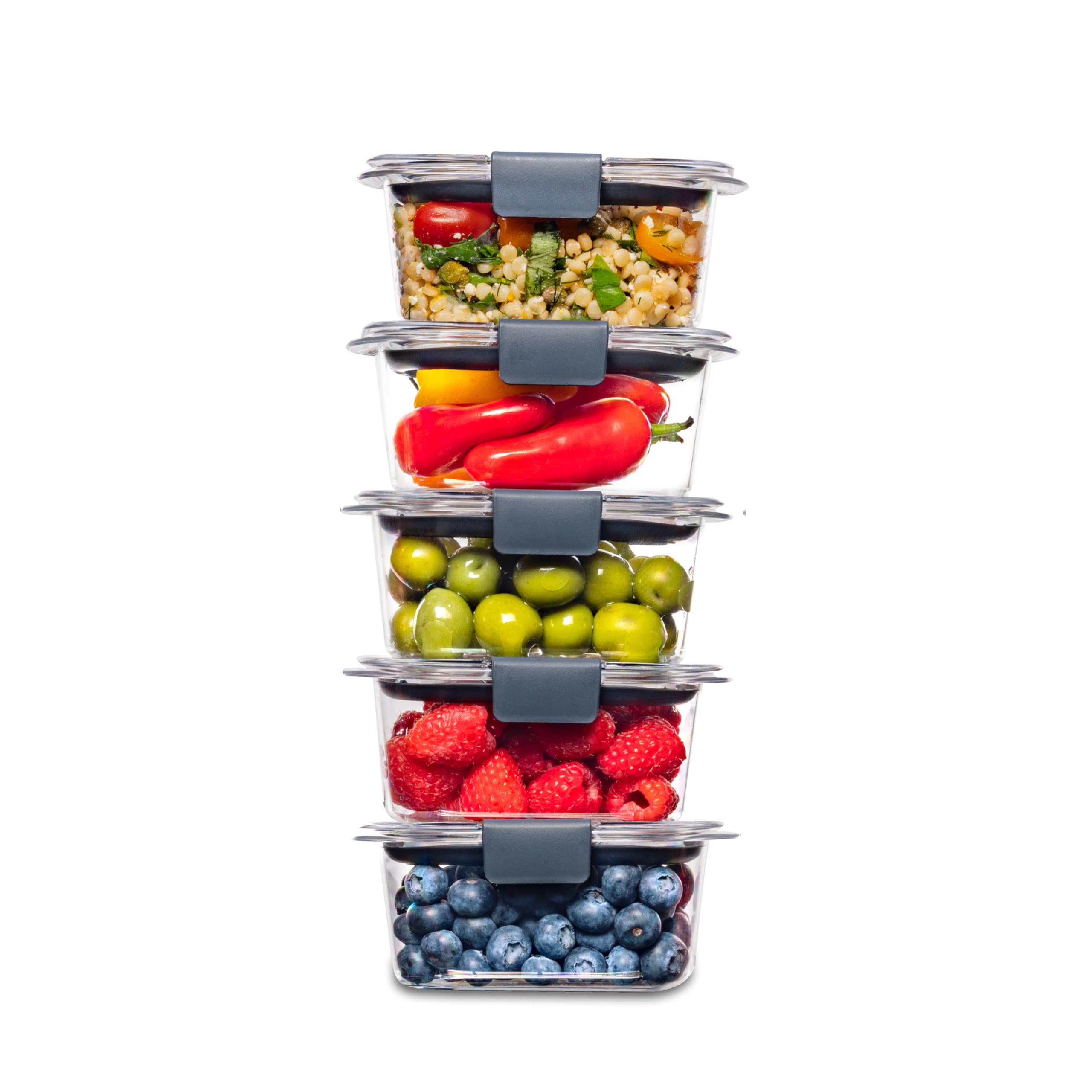 Foto 2 pulgar | Contenedores De Almacenamiento De Alimentos Rubbermaid Brilliance, 1,3 L, Paquete De 5 - Venta Internacional.