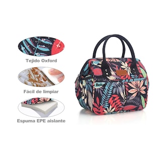 Foto 3 | Lonchera Termica De Gran Capacidad Moda Bolsa Almuerzo Mujer Floreada Belug