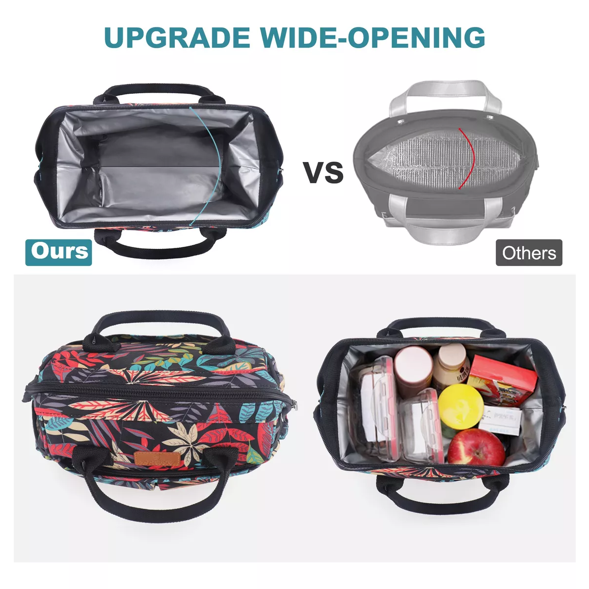 Foto 5 pulgar | Lonchera Termica De Gran Capacidad Moda Bolsa Almuerzo Mujer Floreada Belug