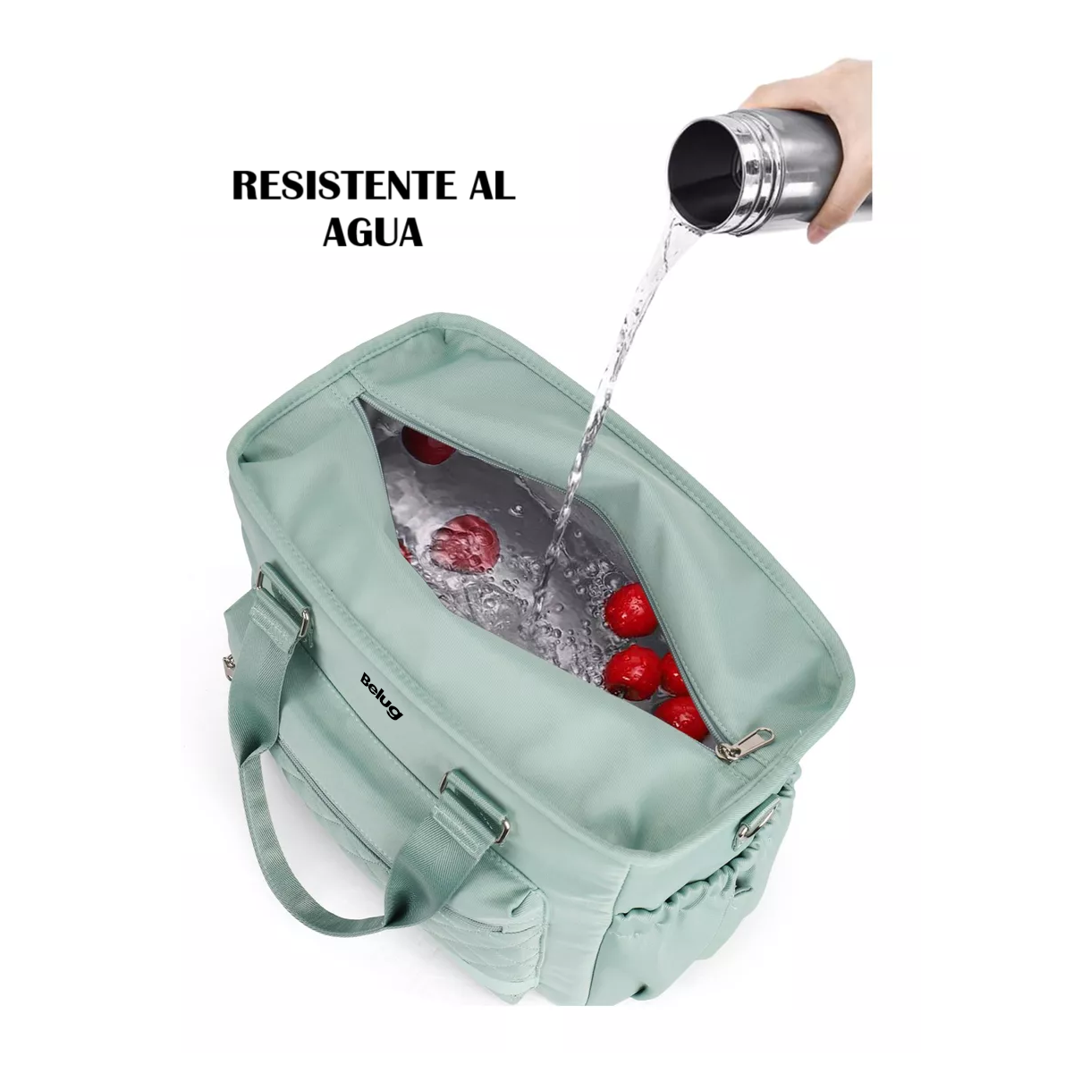 Foto 2 | Lonchera Bolsa Termica Gran Capacidad Portátil Fiambrera 16l Verde Belug
