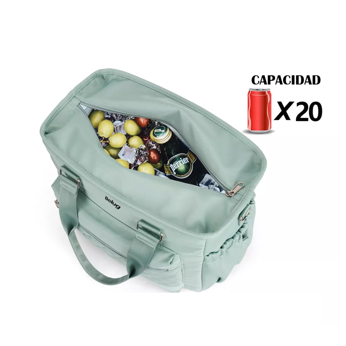 Foto 5 pulgar | Lonchera Bolsa Termica Gran Capacidad Portátil Fiambrera 16l Verde Belug