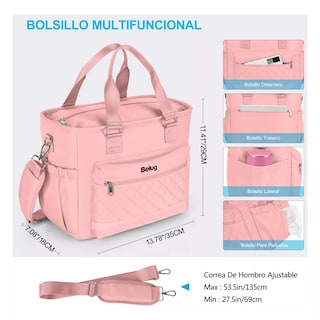Foto 2 | Lonchera Bolsa Termica Gran Capacidad Portátil Fiambrera 16l Rosa Belug