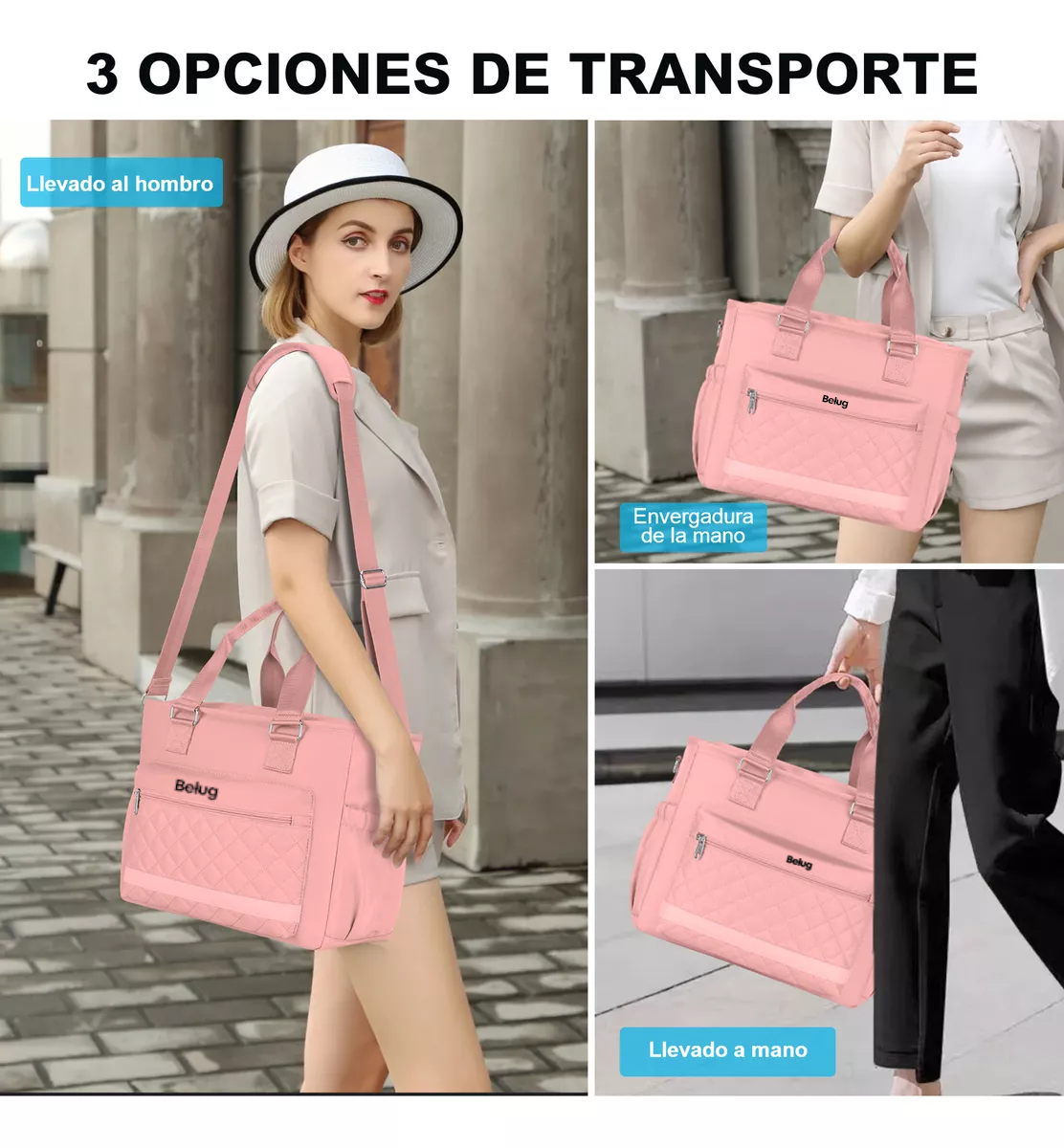 Foto 5 pulgar | Lonchera Bolsa Termica Gran Capacidad Portátil Fiambrera 16l Rosa Belug