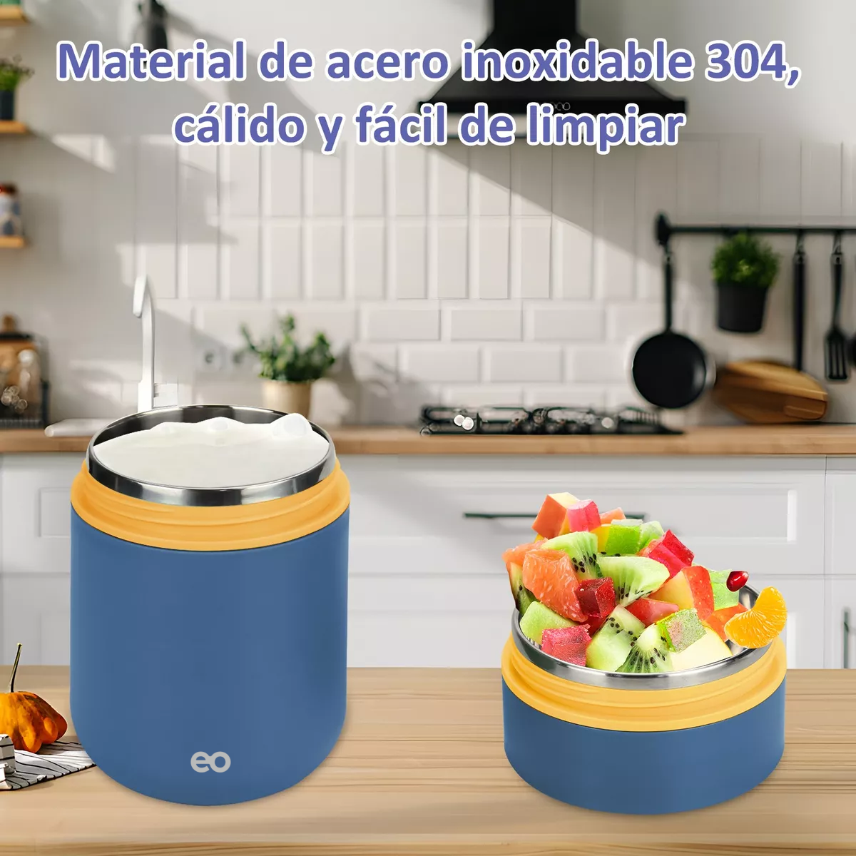 Foto 5 pulgar | Lonchera Termica Acero Inoxidable De 710ml Eo Safe Imports Esi-11439-1 Azul