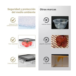 Foto 4 | Contenedores Plásticos Herméticos Para Almacenar 16 Piezas Con Tapa, Belug Transparente
