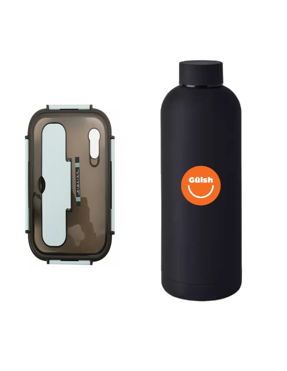 Lunch Box + Termo De Agua Güish