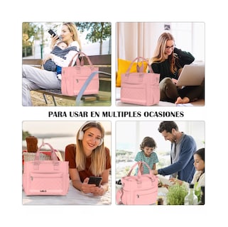 Foto 3 | Lonchera Bolsa Termica Lab.g Gran Capacidad Portátil Fiambrera 16l Rosa