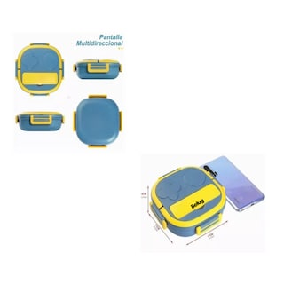 Foto 2 | Fiambrera Portátiles Infantil Boxinoxidable, Belug Azul/amarillo