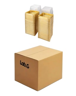 Foto 1 | Mini- Cajas De Plastico Transparente, Cupcakes, Magdalenas, 100 Pz Dorado/transparente
