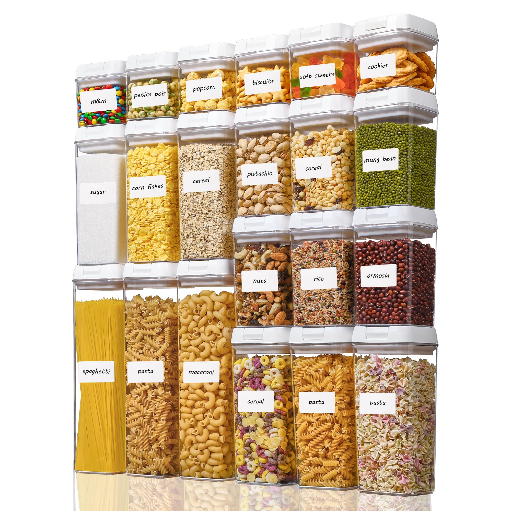 Foto 2 pulgar | Juego De Recipientes De Almacenamiento De Alimentos Vtopmart, 21 Unidades, Herméticos, Sin Bpa - Venta Internacional.