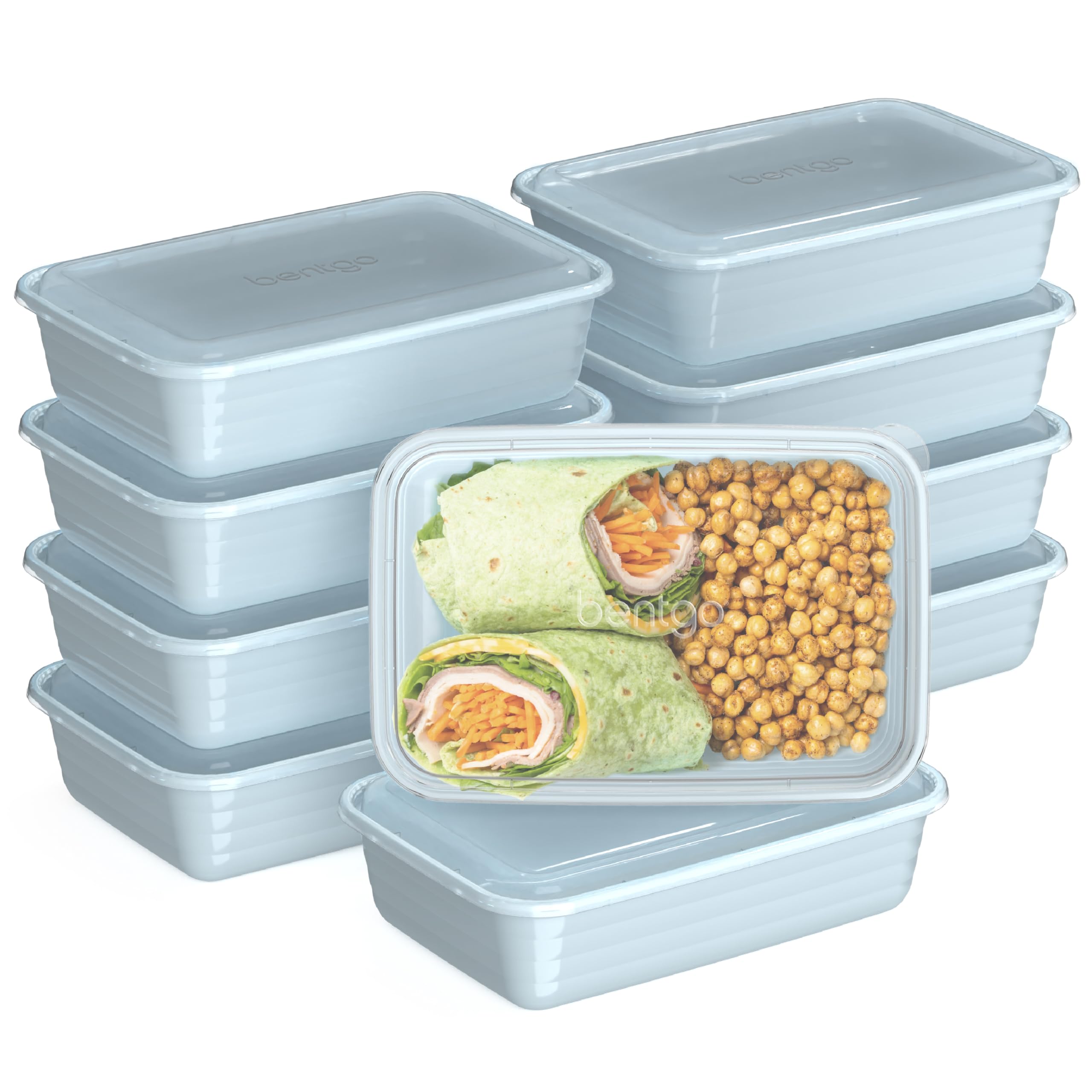 Recipientes Para Preparación De Comidas Bentgo Prep, Juego De 20 Piezas Con 1 Compartimento - Venta Internacional.