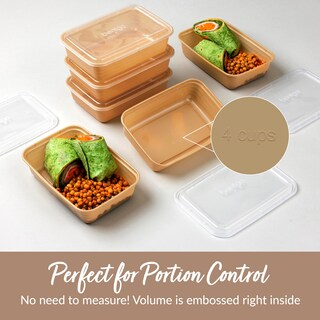 Foto 6 | Recipientes Para Preparación De Comidas Bentgo Prep, 1 Compartimento, 20 Piezas - Venta Internacional.
