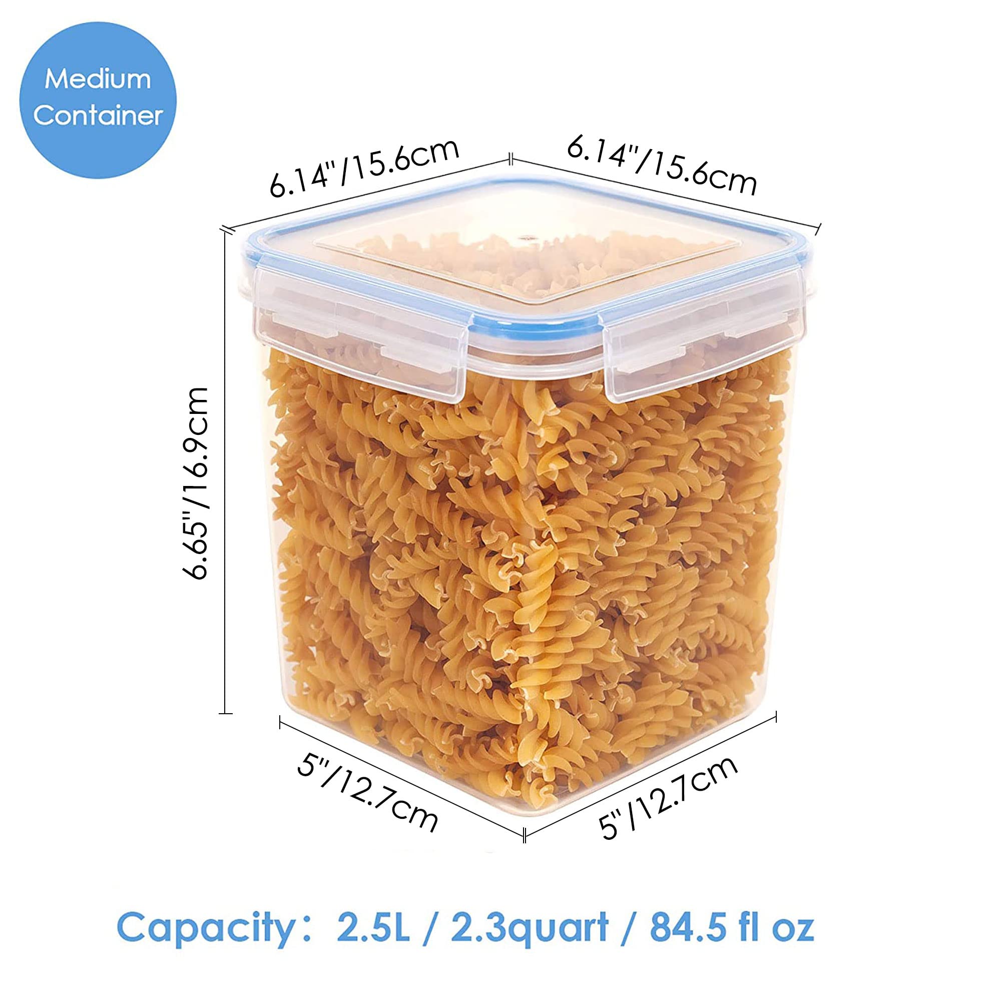 Foto 3 pulgar | Contenedores De Almacenamiento De Alimentos Vtopmart 2.5 L (84.5 Oz) 4 Piezas Azules - Venta Internacional.