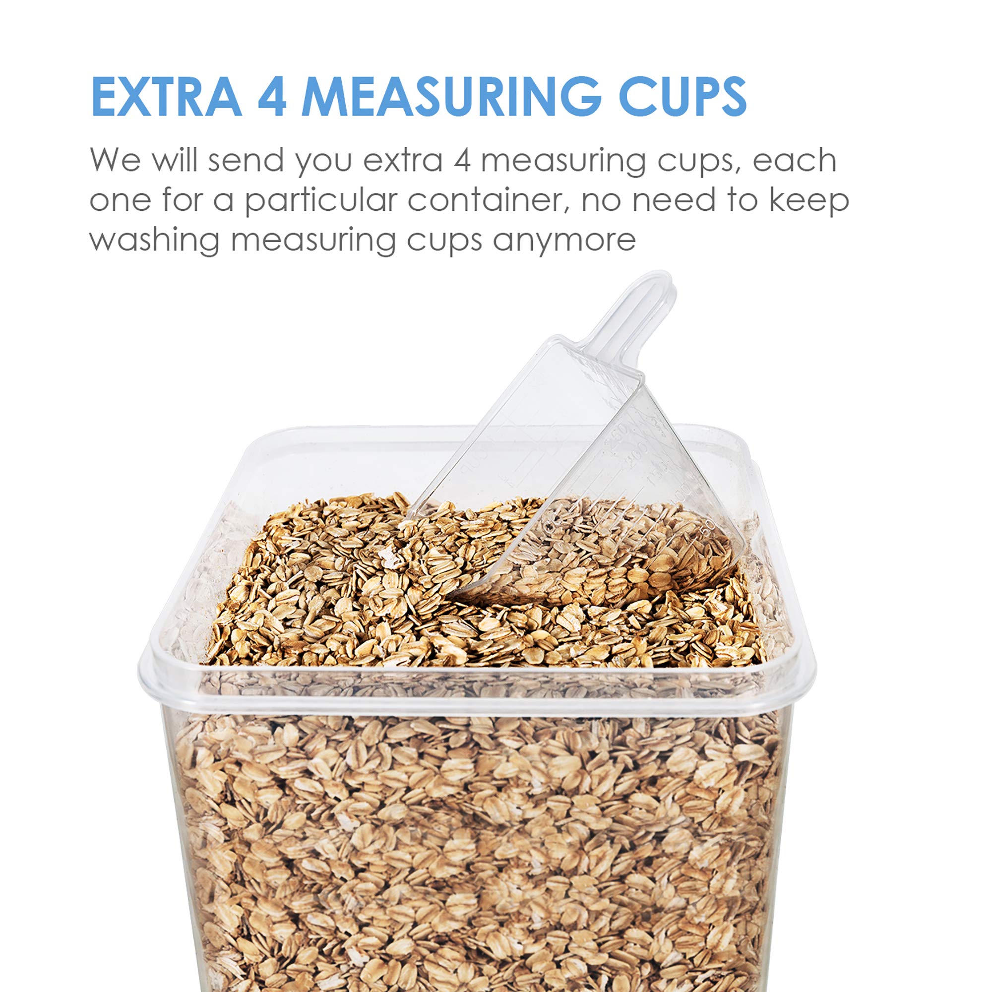 Foto 4 pulgar | Contenedores De Almacenamiento De Alimentos Vtopmart 2.5 L (84.5 Oz) 4 Piezas Azules - Venta Internacional.