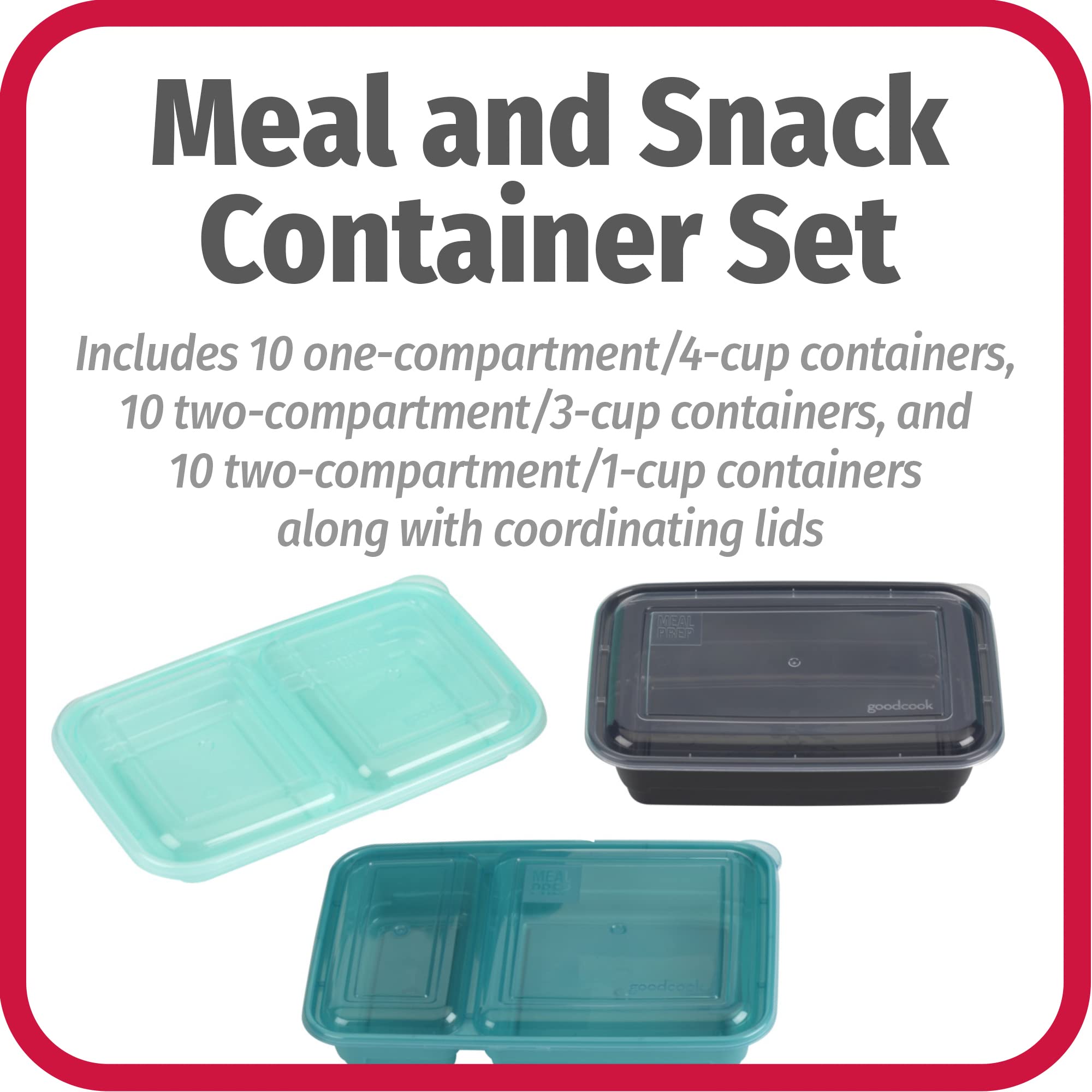 Foto 3 pulgar | Juego De Recipientes Goodcook Meal Prep De 60 Piezas Sin Bpa - Venta Internacional.