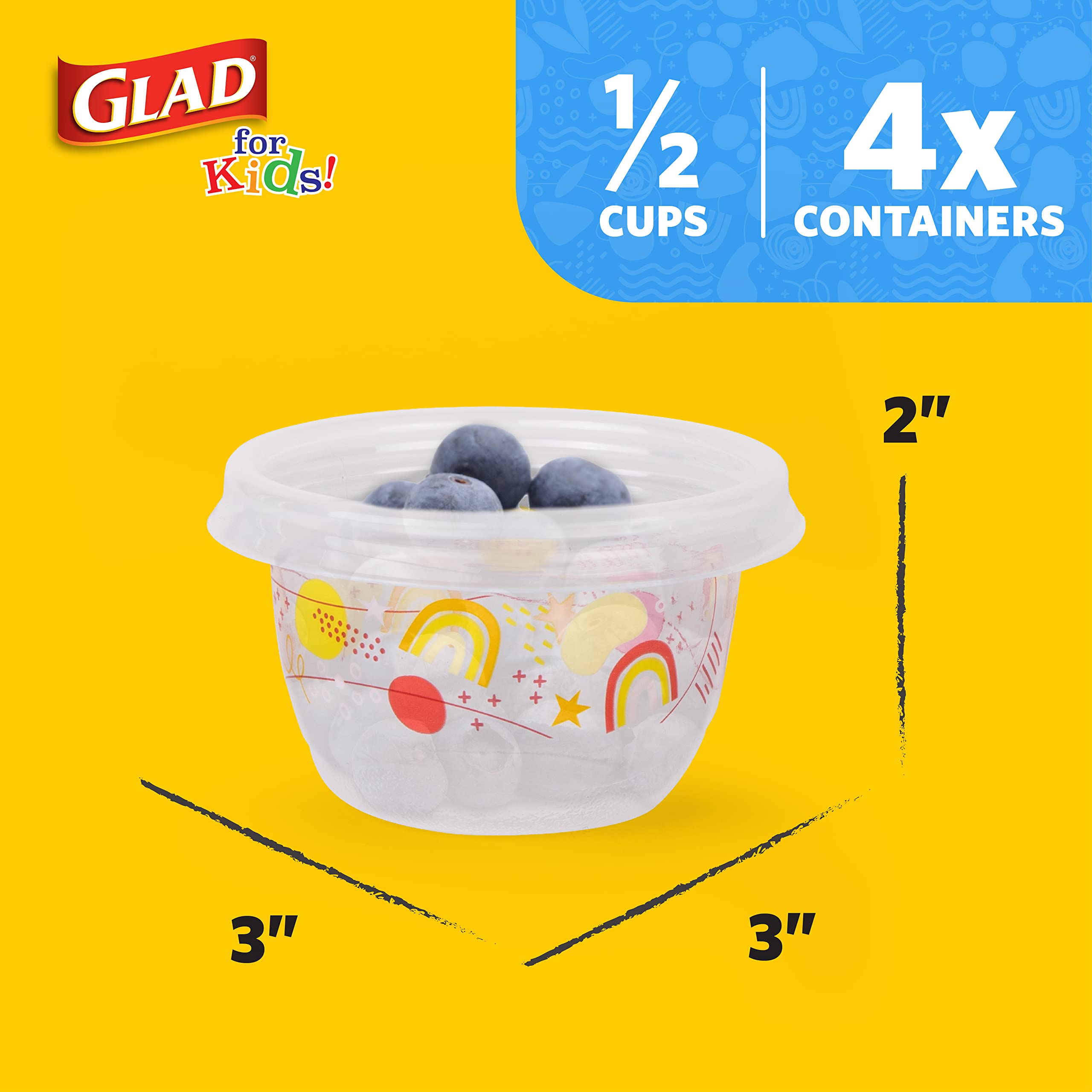 Foto 6 pulgar | Contenedores De Almacenamiento De Alimentos Glad Gladware Kids, Juego De 26 Piezas - Venta Internacional.