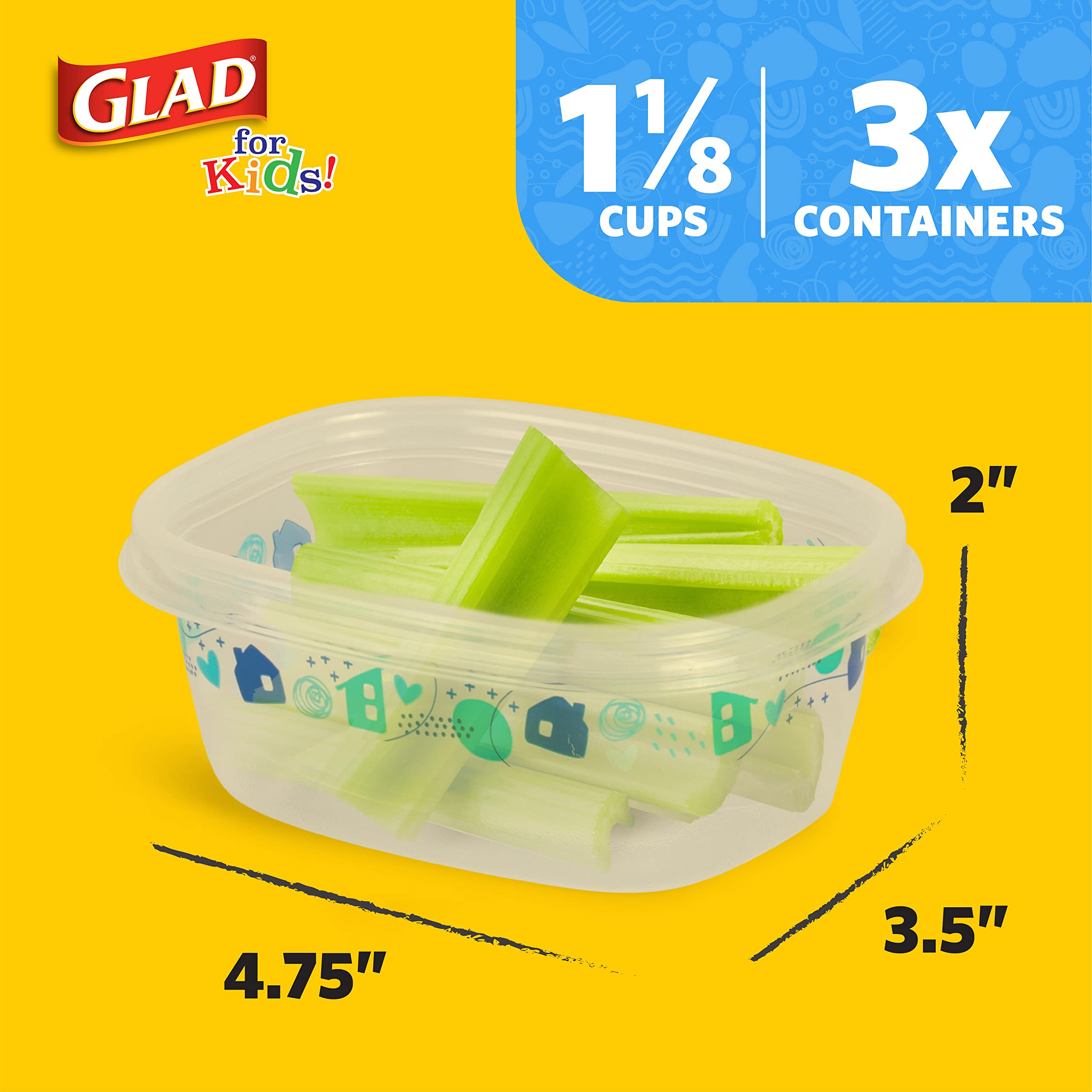 Foto 7 pulgar | Contenedores De Almacenamiento De Alimentos Glad Gladware Kids, Juego De 26 Piezas - Venta Internacional.