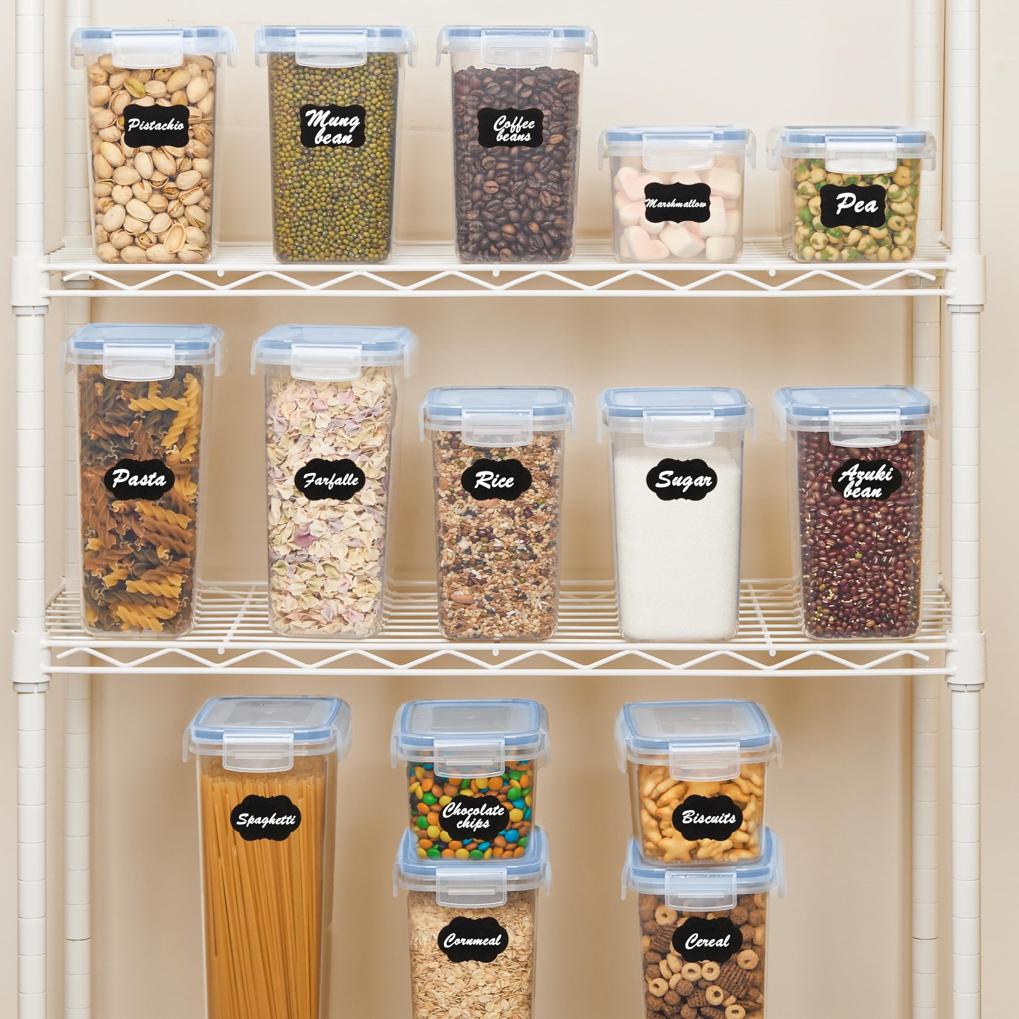 Foto 6 pulgar | Juego De Recipientes De Almacenamiento De Alimentos Vtopmart, 15 Piezas, Sin Bpa, Azul - Venta Internacional.