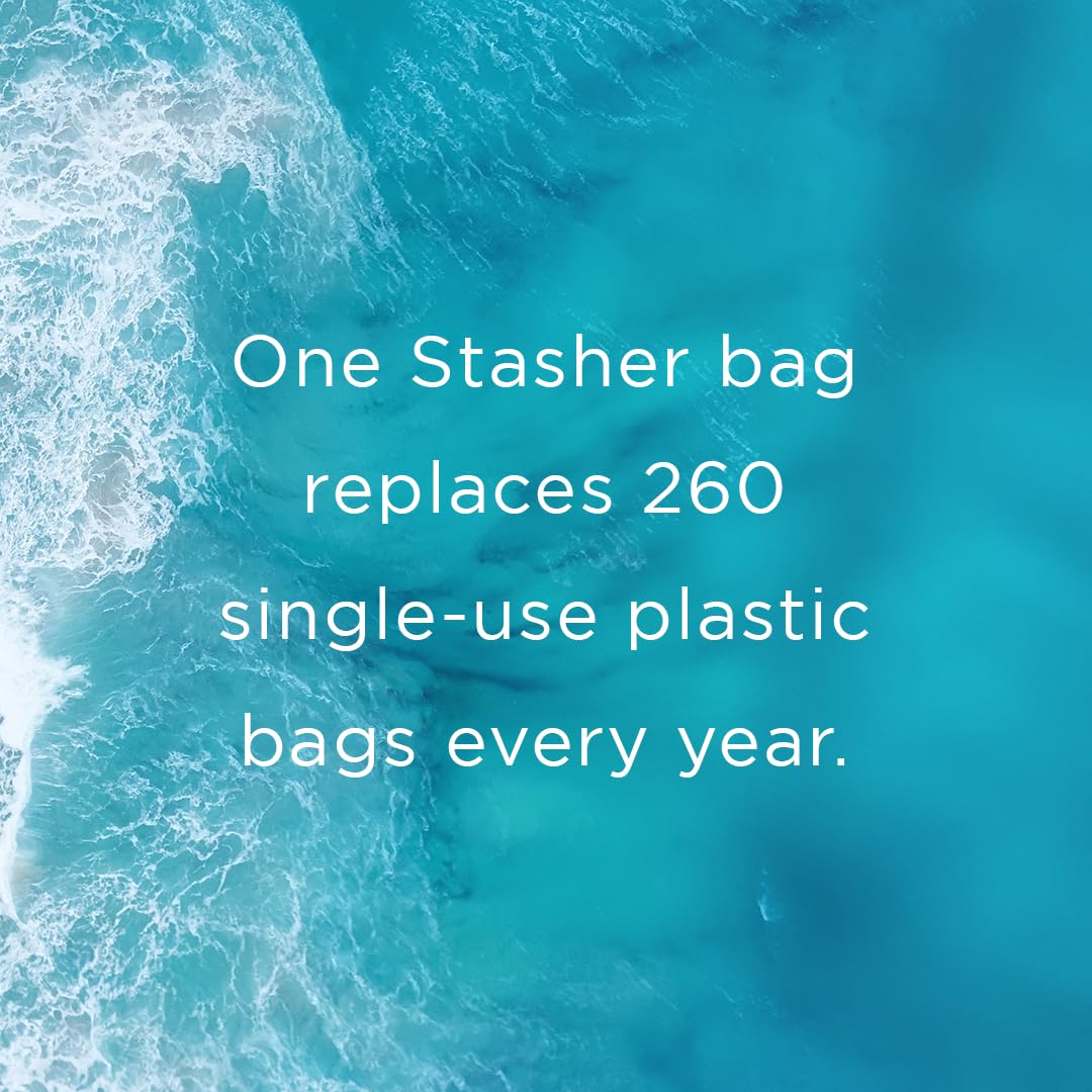 Foto 7 | Bolsa De Almacenamiento De Alimentos Stasher Premium De Silicona Reutilizable, 3 Litros, Color Aguamarina - Vent