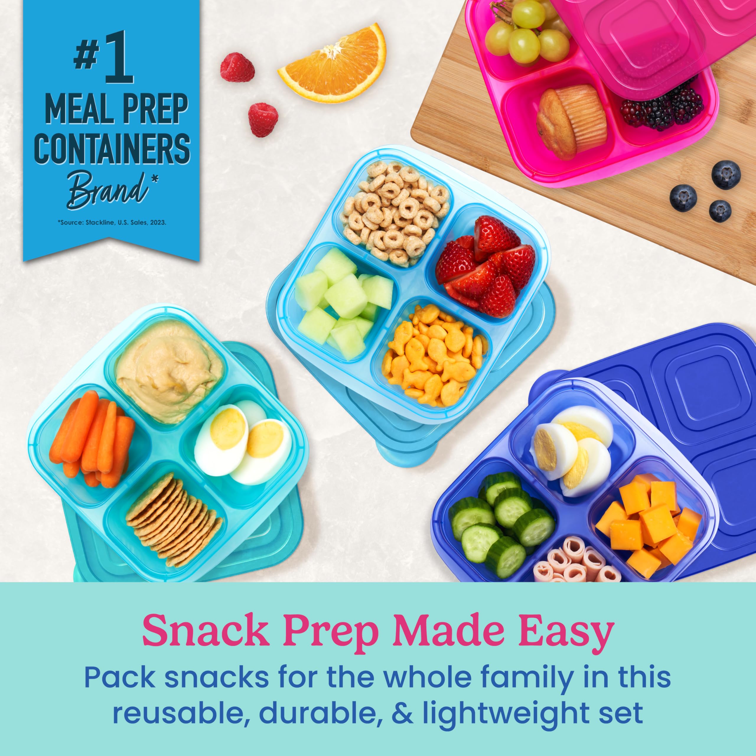 Foto 3 pulgar | Contenedores para Alimentos Bentgo Easyboxes 4 Compartimentos 8 Piezas - Venta Internacional