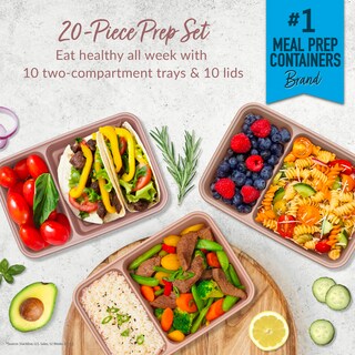 Foto 2 | Recipientes para Alimentos Bentgo Prep 10 Recipientes Sin Bpa Oro Rosa - Venta Internacional