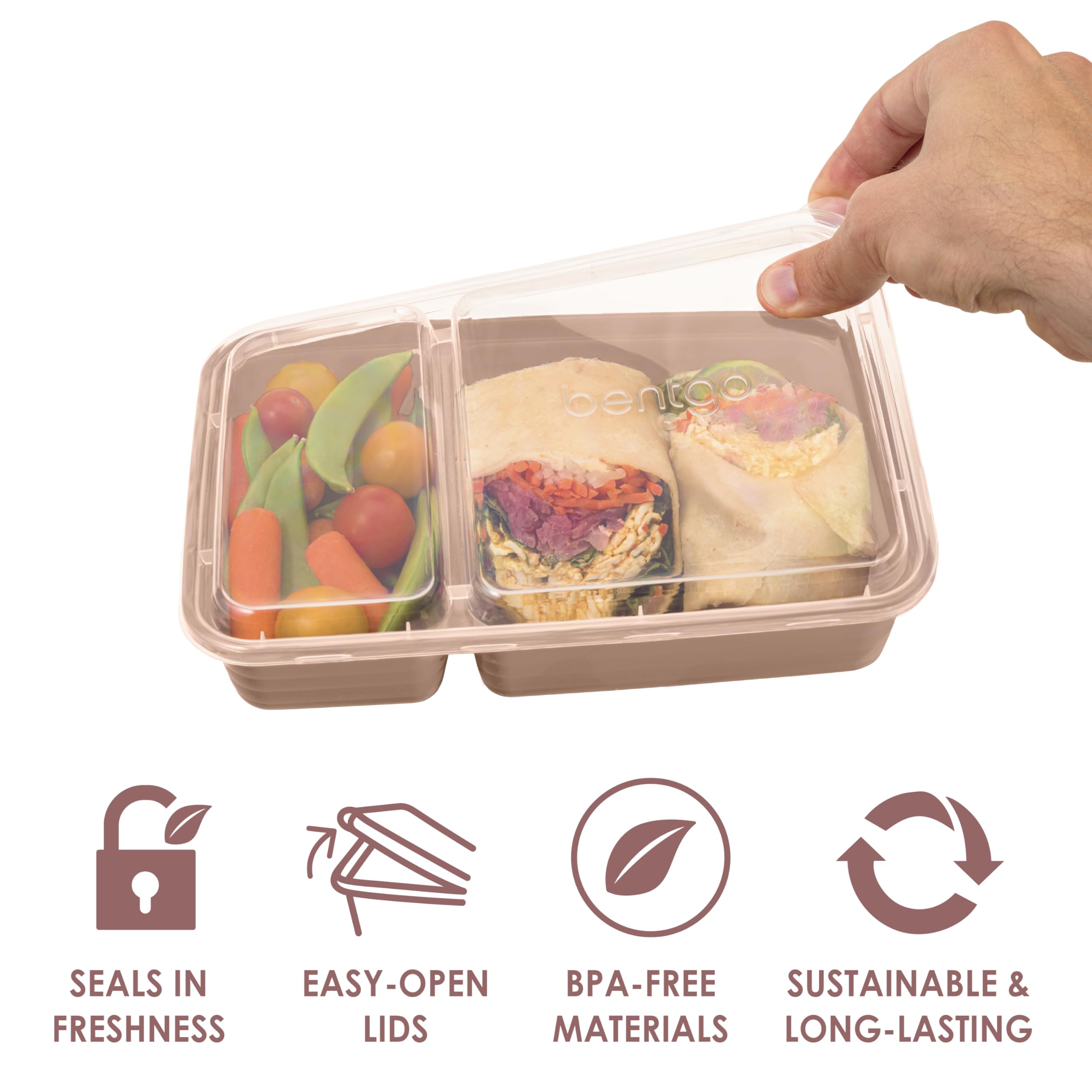 Foto 4 | Recipientes para Alimentos Bentgo Prep 10 Recipientes Sin Bpa Oro Rosa - Venta Internacional