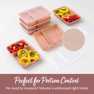 Foto 6 | Recipientes para Alimentos Bentgo Prep 10 Recipientes Sin Bpa Oro Rosa - Venta Internacional