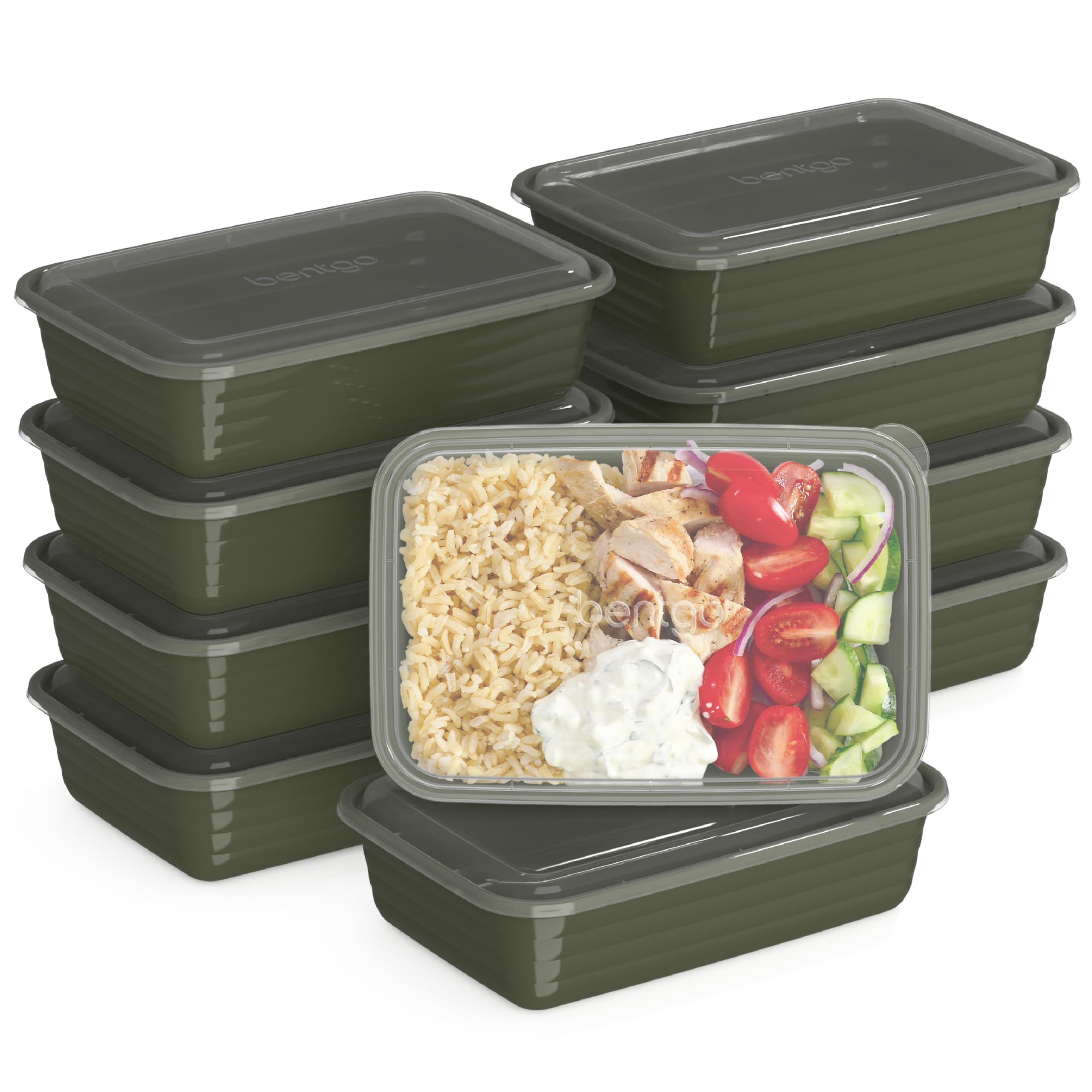 Foto 2 pulgar | Recipientes para Alimentos Bentgo Prep 10 Recipientes Sin Bpa Verde - Venta Internacional