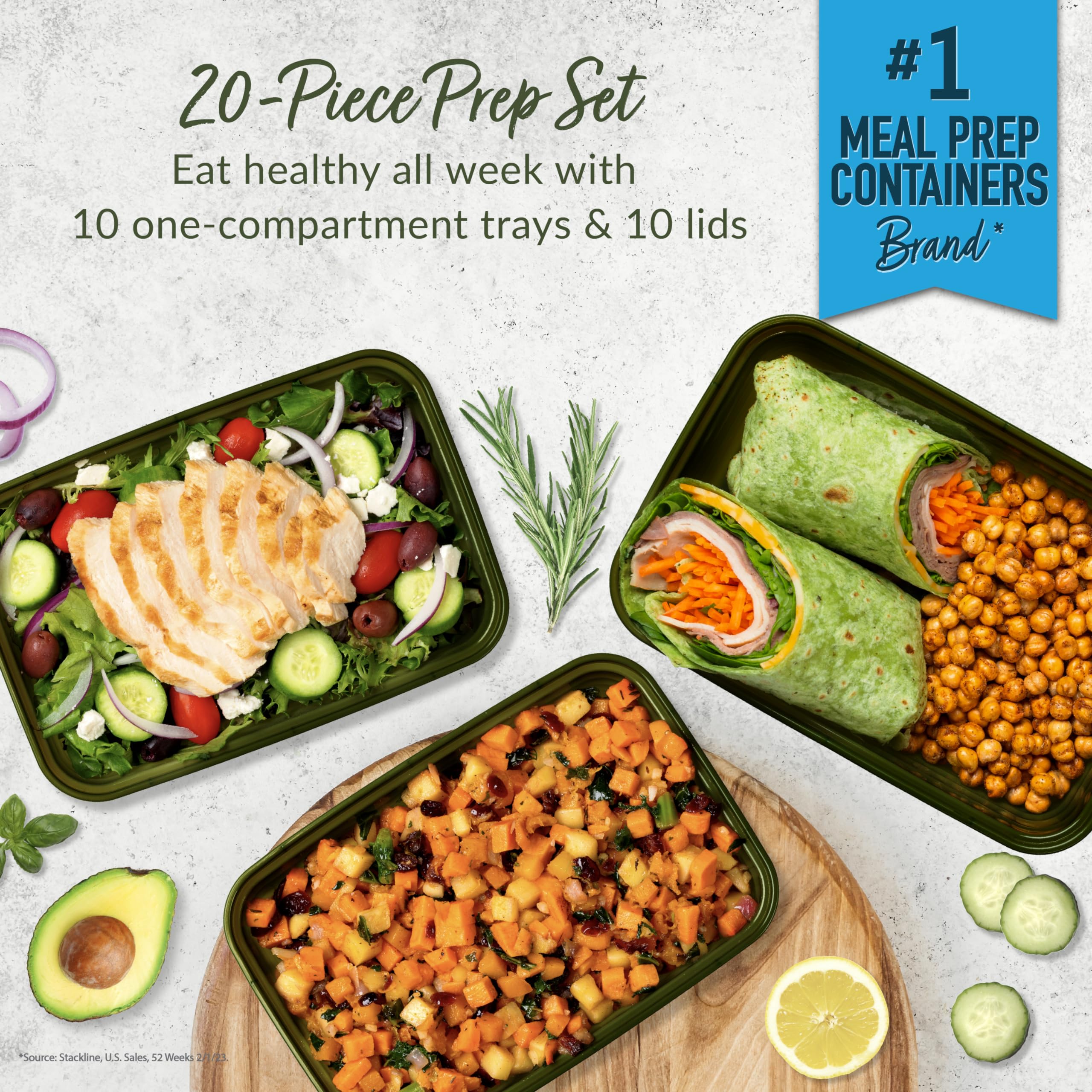 Foto 3 pulgar | Recipientes para Alimentos Bentgo Prep 10 Recipientes Sin Bpa Verde - Venta Internacional