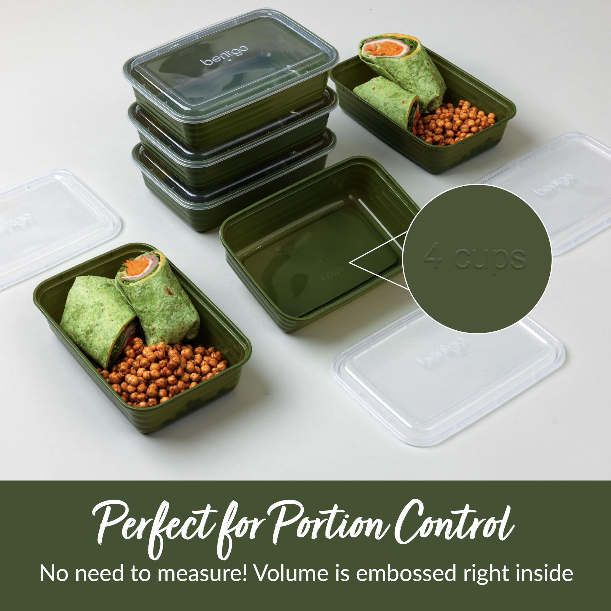 Foto 7 pulgar | Recipientes para Alimentos Bentgo Prep 10 Recipientes Sin Bpa Verde - Venta Internacional