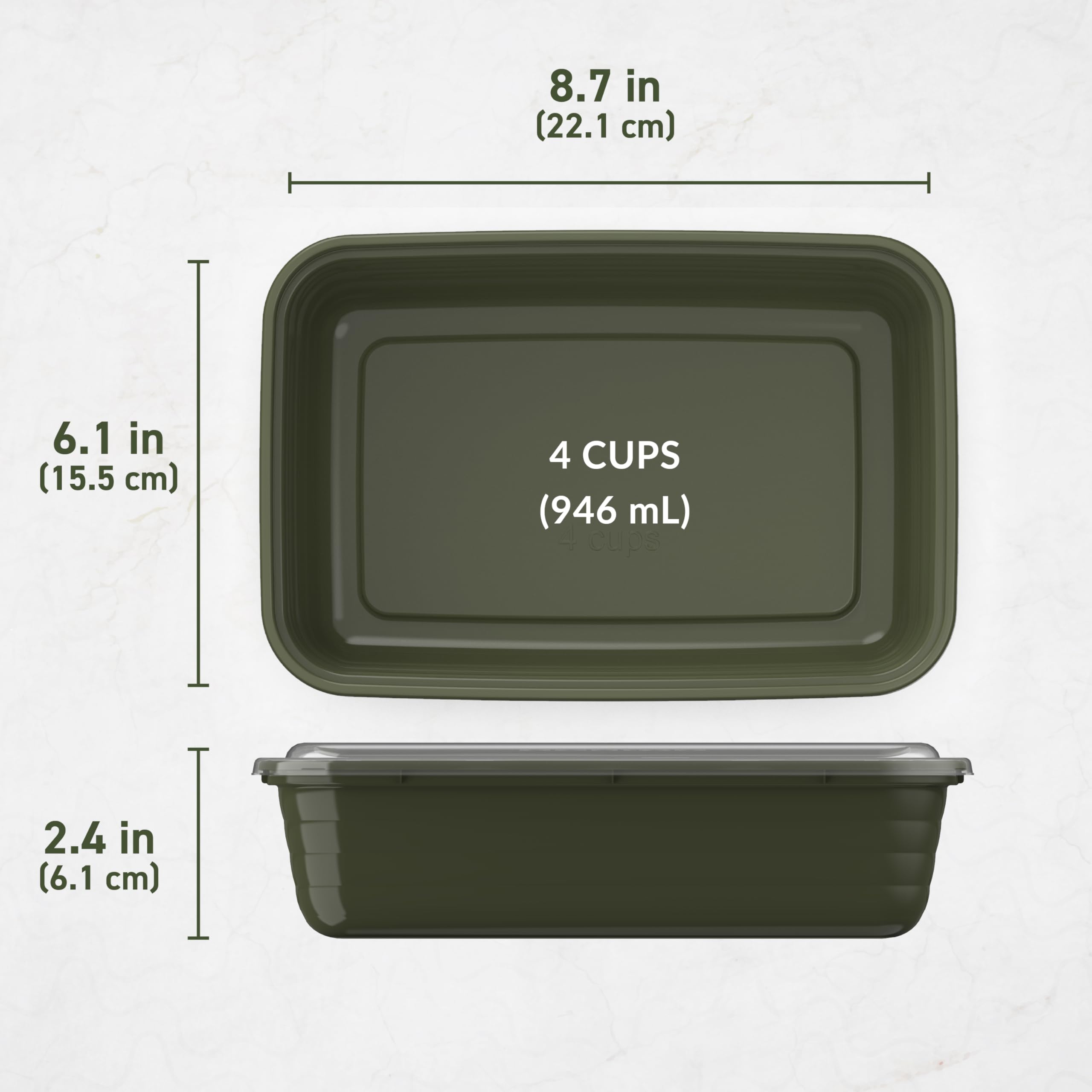 Foto 7 | Recipientes para Alimentos Bentgo Prep 10 Recipientes Sin Bpa Verde - Venta Internacional