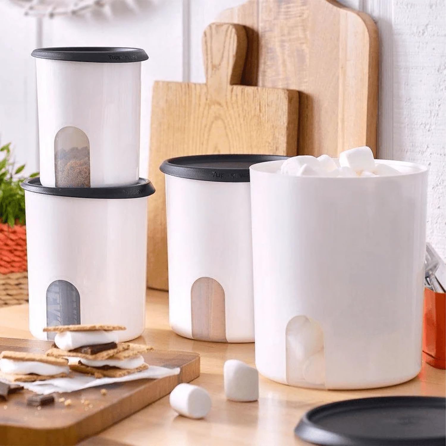 Foto 7 pulgar | Bote De Almacenamiento De Alimentos Tupperware One Touch Reminder De 4 Litros, Juego De 4 - Venta Internacional.