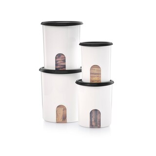 Foto 7 | Bote De Almacenamiento De Alimentos Tupperware One Touch Reminder De 4 Litros, Juego De 4 - Venta Internacional.