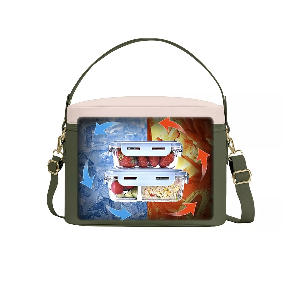 Foto 4 pulgar | Lonchera Térmica Bolsa De Almuerzo Portátil Fiambrera Escolar Verde