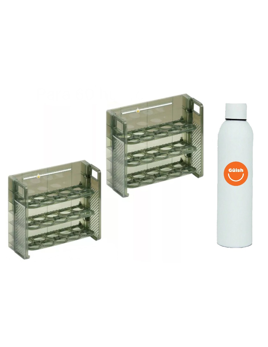 Foto 2 pulgar | Organizador De Huevos De 3 Niveles Para 60 Huevos,2pz + Termo Güish Gratis