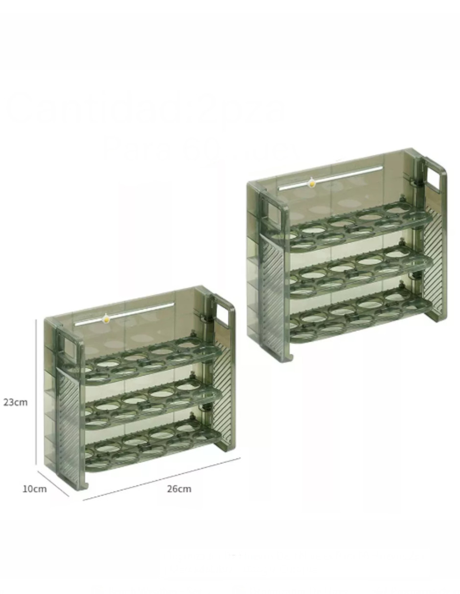 Foto 4 pulgar | Organizador De Huevos De 3 Niveles Para 60 Huevos,2pz + Termo Güish Gratis