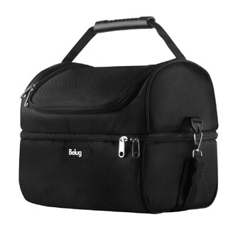 Foto 1 | Lonchera Térmica De Doble Compartimento Tamaño Grande, Resistente E Impermeable, Belug Negro