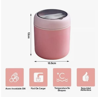 Foto 3 | Lonchera Xtellar Termica Acero Inoxidable De 530ml Incluye Cuchara Color Rosa