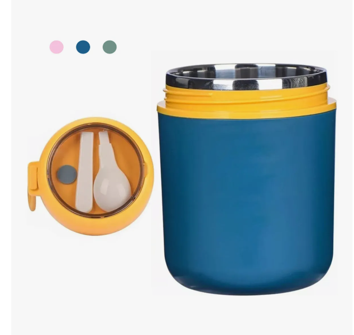 Foto 1 | Lonchera Xtellar Termica Acero Inoxidable De 530ml Incluye Cuchara Color Azul