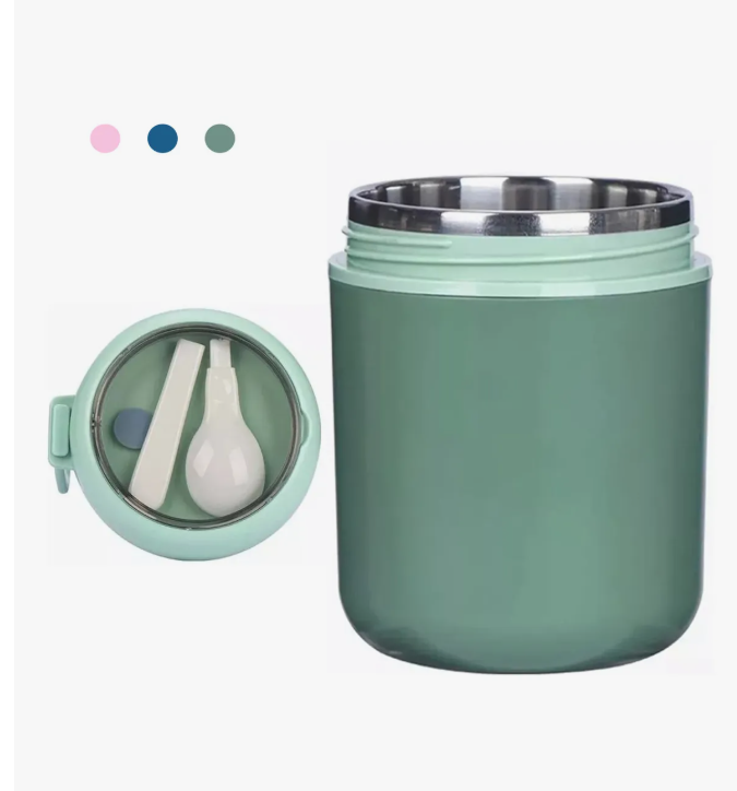 Foto 1 | Lonchera Xtellar Termica Acero Inoxidable De 530ml Incluye Cuchara Color Verde
